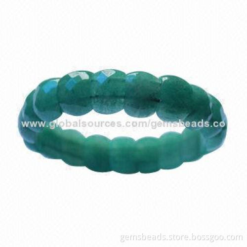 Beaded bracelets in gemstone